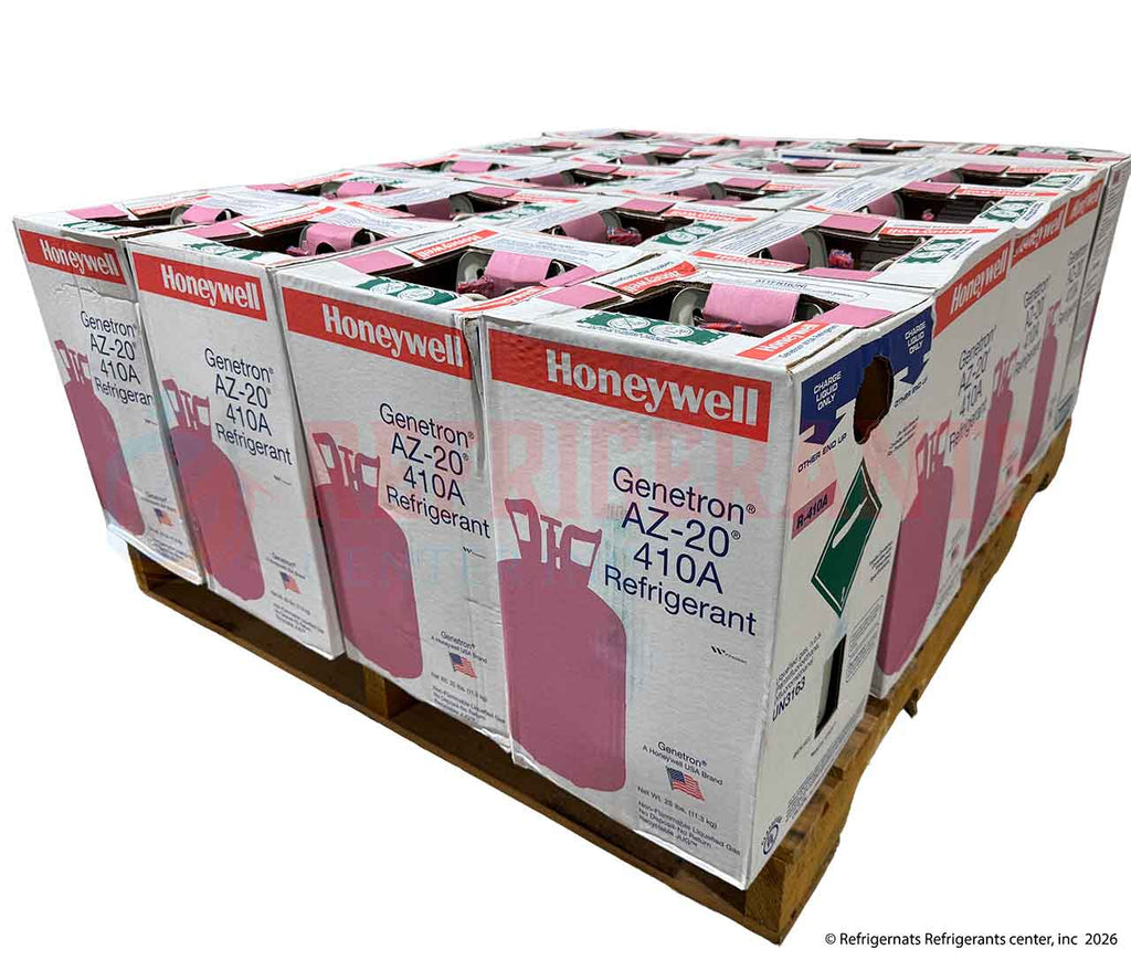 R-410A Refrigerant – Half Pallet (20 × 25 lb) – Genuine Honeywell Genetron® AZ-20,  USA Brand