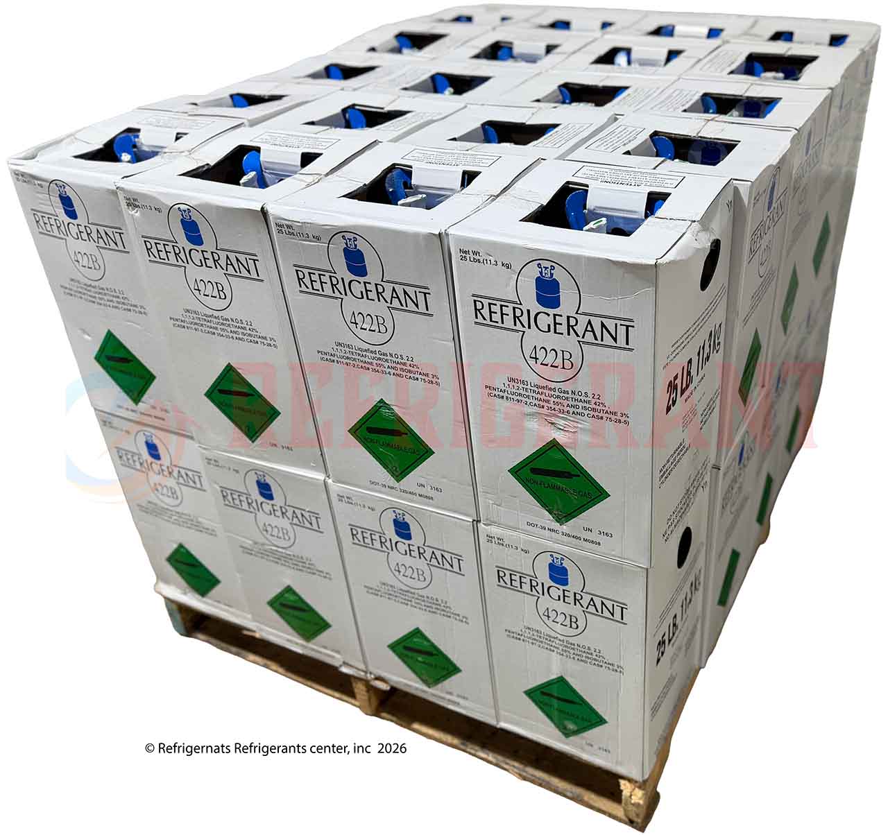 R-422B (NU-22B) Refrigerant – Full Pallet (40 × 25 lb) – R-22 Replacement