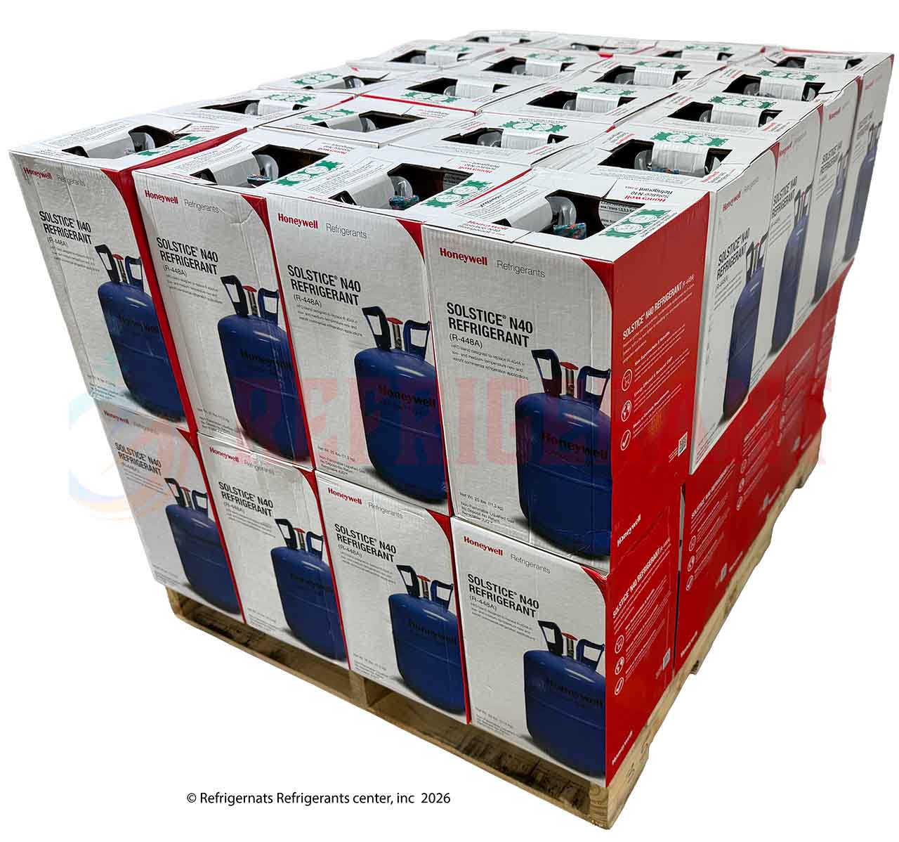 R-448A Refrigerant – Full Pallet (40 × 25 lb) – Genuine Honeywell Solstice® N40, USA