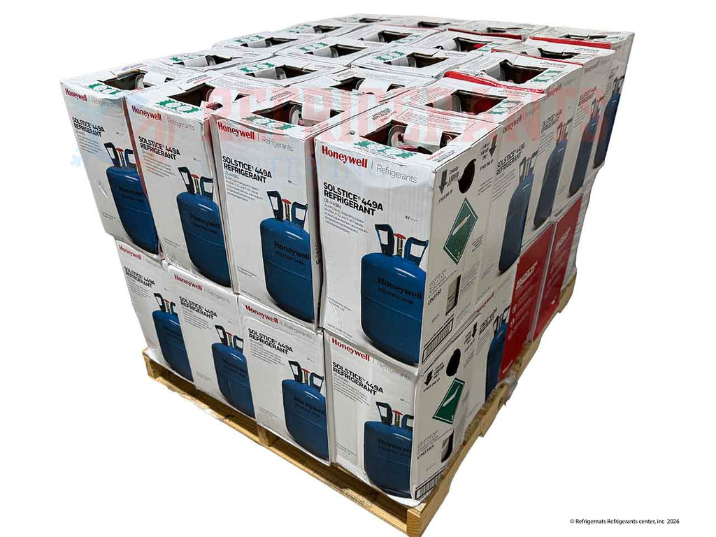 R-449A Refrigerant – Full Pallet (40 × 25 lb) – Genuine Honeywell Solstice®, Made in USA