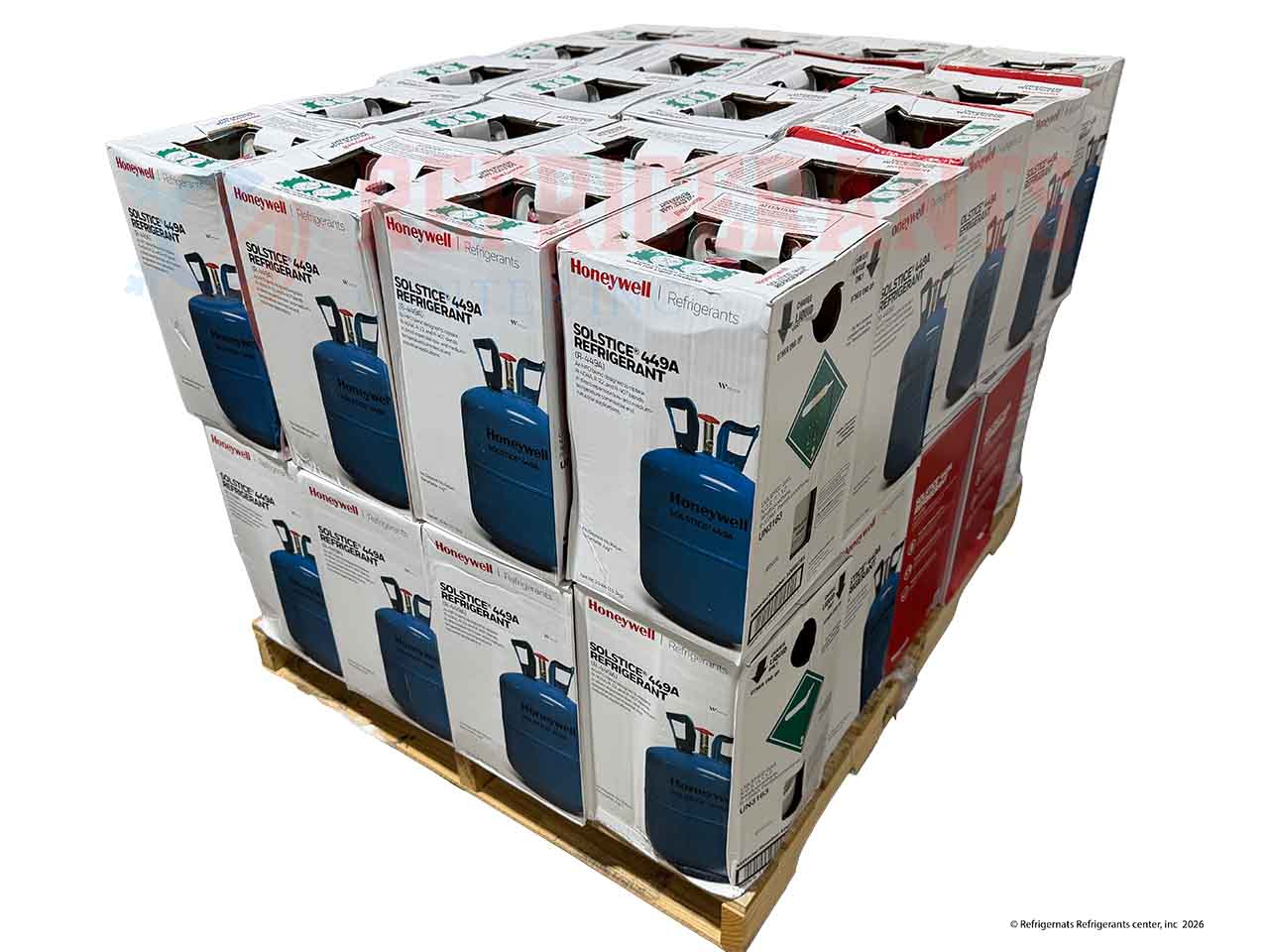 R-449A Refrigerant – Full Pallet (40 × 25 lb) – Genuine Honeywell Solstice®, Made in USA