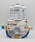 Honeywell R-1234yf Refrigerant – 3 Cans (8oz Each) with HD Brass Can Tap – Made in USA